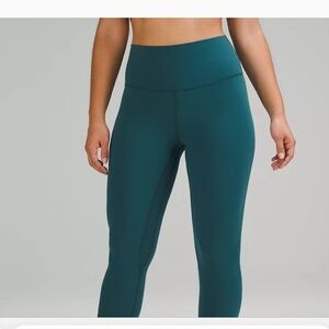 Lululemon 7/8 length dark teal green align pant
